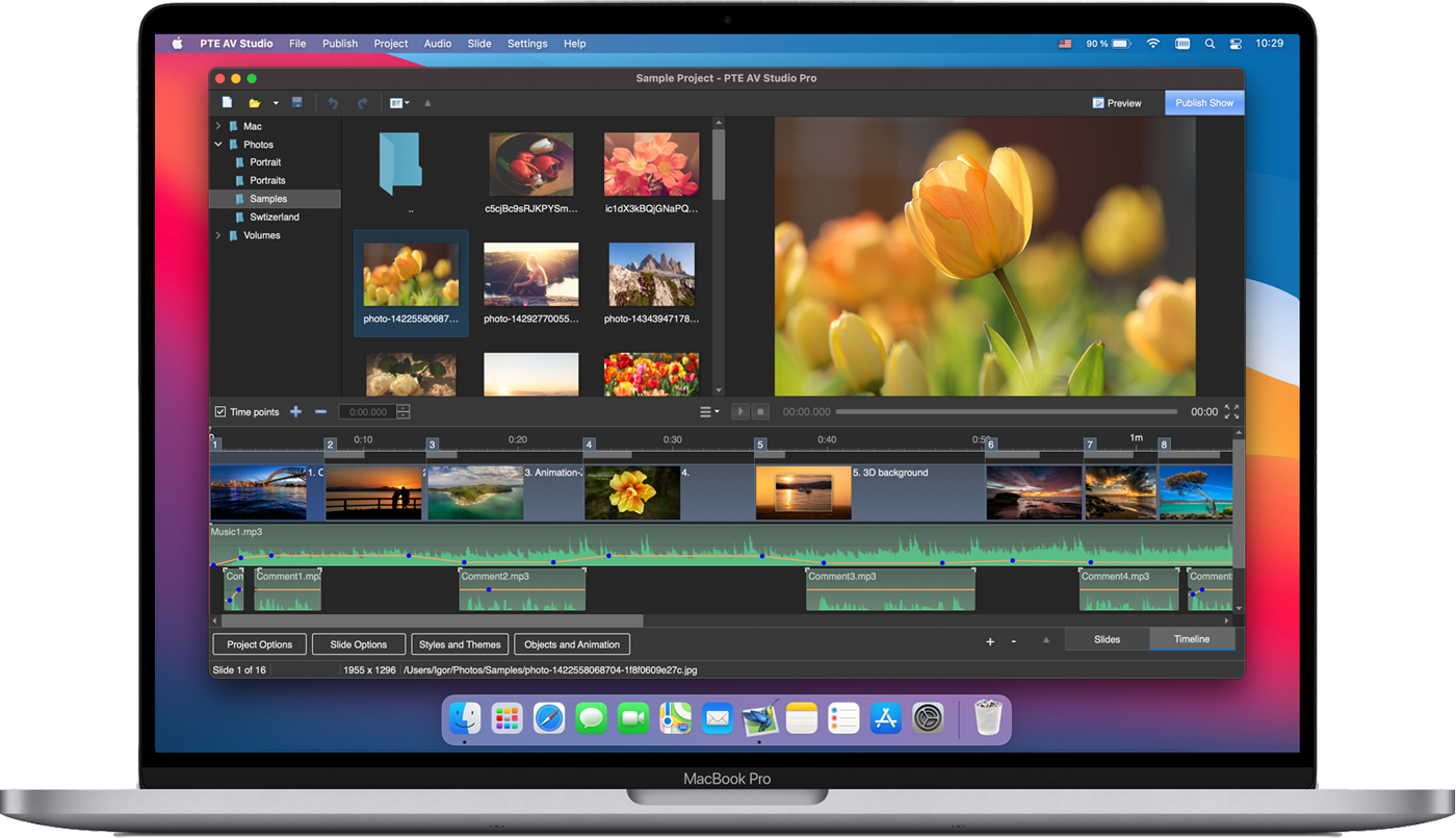 Photo slideshow software for Mac - PTE AV Studio