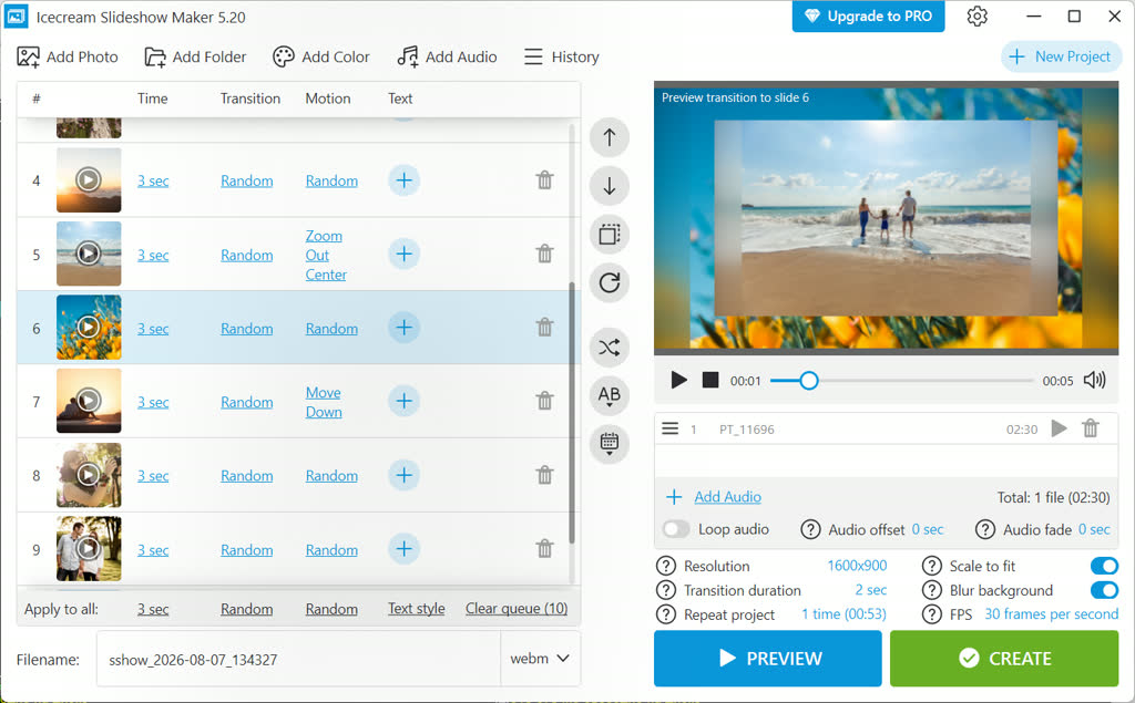Icecream Slideshow Maker screenshot