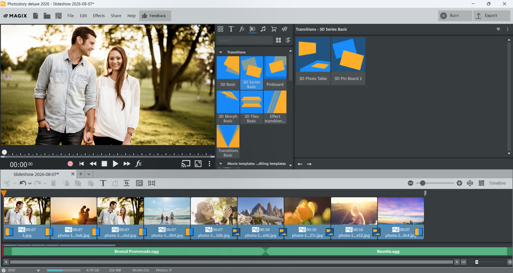 MAGIX Photostory Deluxe screenshot